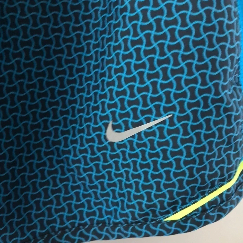 𝅺Nike Athletic Running Shorts Builtin Underwear Dry Fit Size M Gym Workout Blue